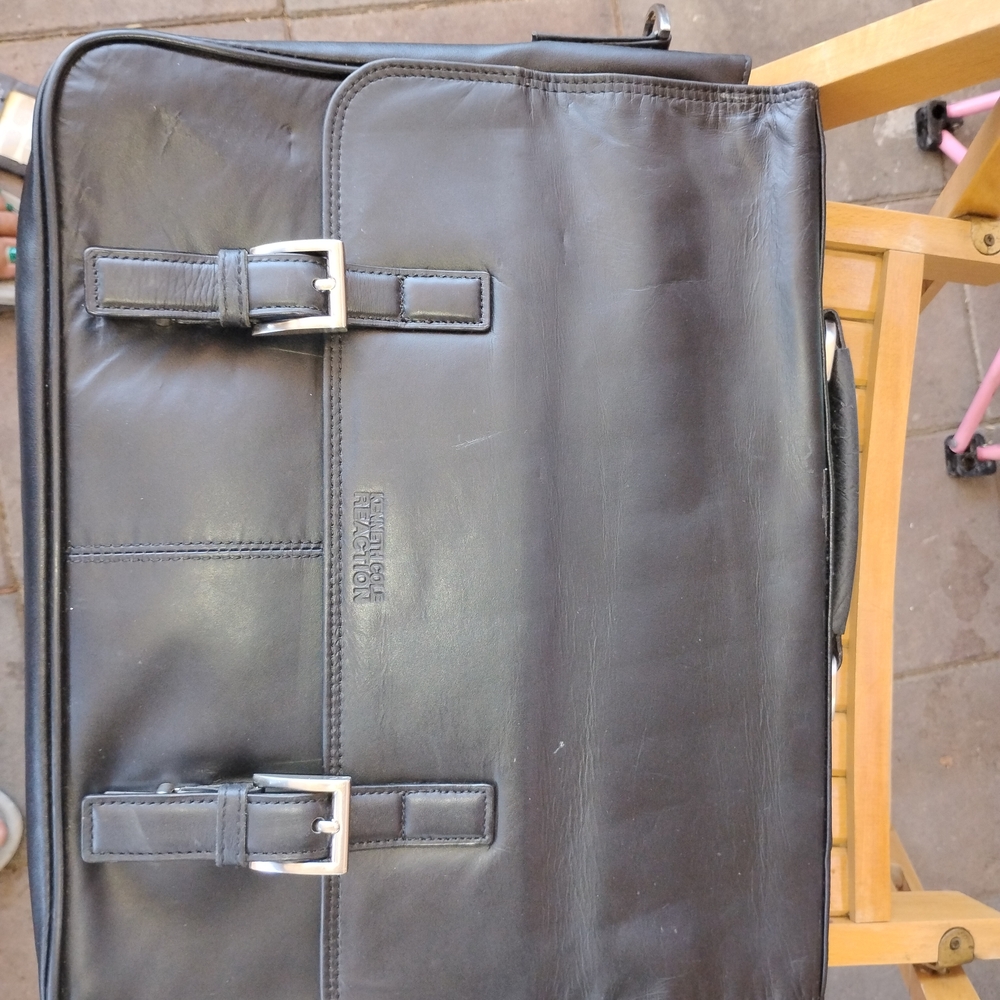 Elegant Black Leather Briefcase for Men